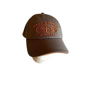 Disney Parks Gray Orange Walt Disney World 1971 Hat Cap Adjustable